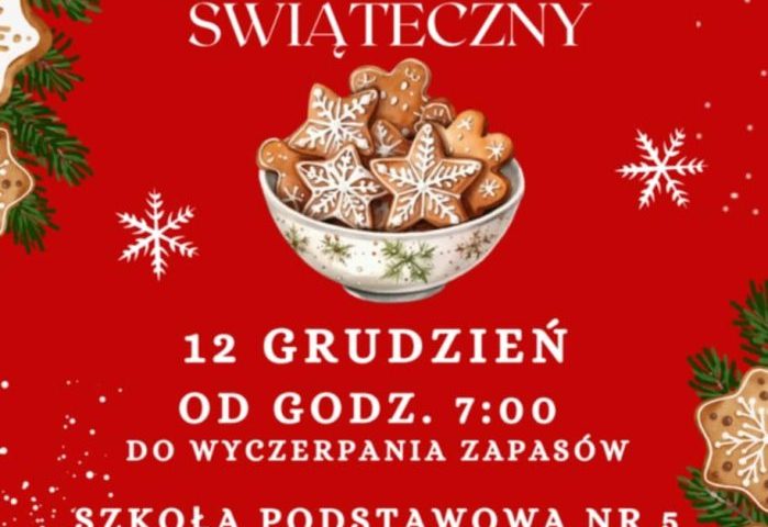 RADA RODZICÓW ORGANIZUJE KIERMASZ ŚWIĄTECZNY W SP5 12 GRUDNIA OD GODZINY 07:00